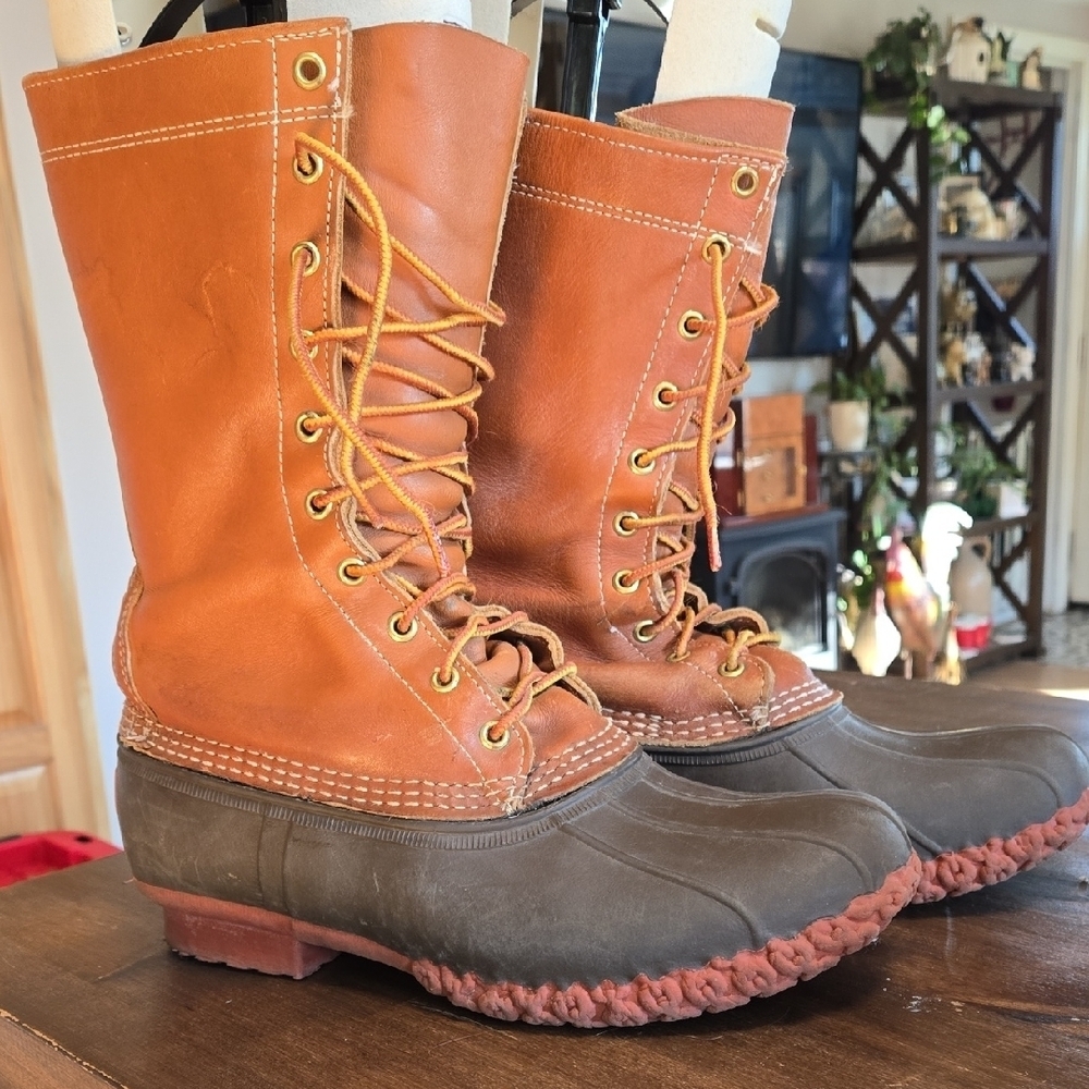 Ltd Edition 100 Year LL Bean Hunting Boots 12 Inch Red Bottom Mens 9 Womens 10